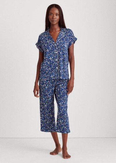 Women's Ralph Lauren Print Cotton Capri Pajama Sets | 251847JYI